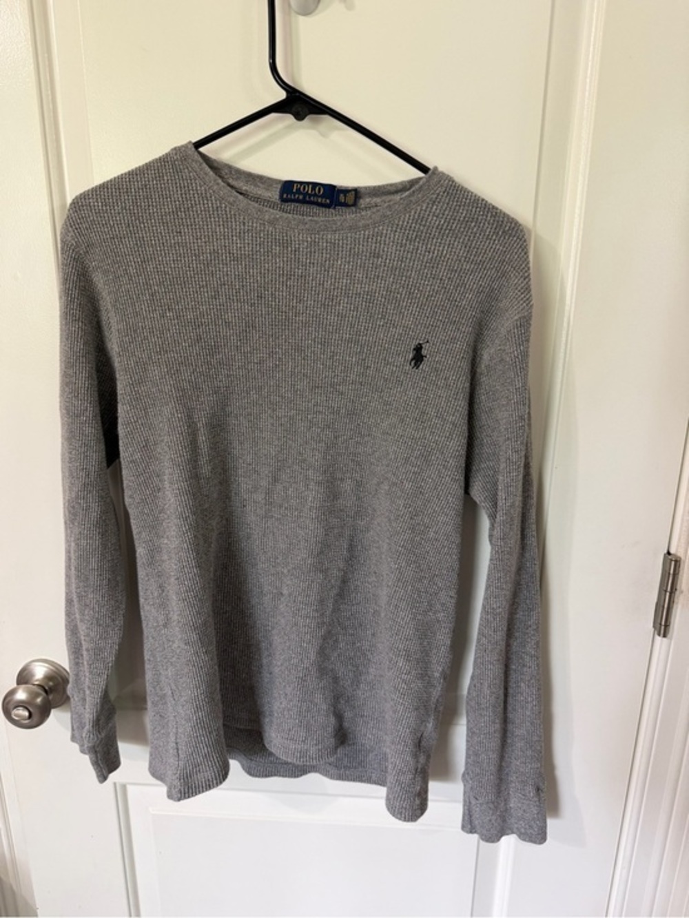 Polo Ralph Lauren Gray Waffle Knit Long Sleeve Thermal Shirt Men’s XL